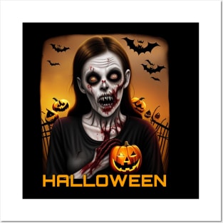 Halloween zombie Posters and Art